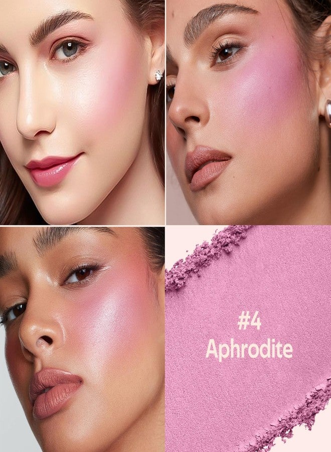 Color Nymph Matte Blush Powder, Berry Pink Blush For Cheek For Most Of Skins Makeup Blusher Lightweight, Smooth Texture, High Pigmented, Vegan Formula - 04# Aphrodite - Image 5